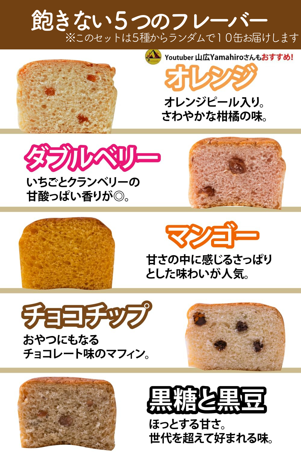 アウトレット】おからパン缶 10缶アソート 5味ランダム 非常食 保存食